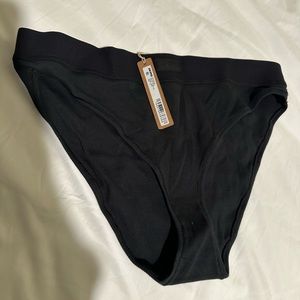 SKIMS SOOT MIDRISE RIBBED BREIF size L NWT